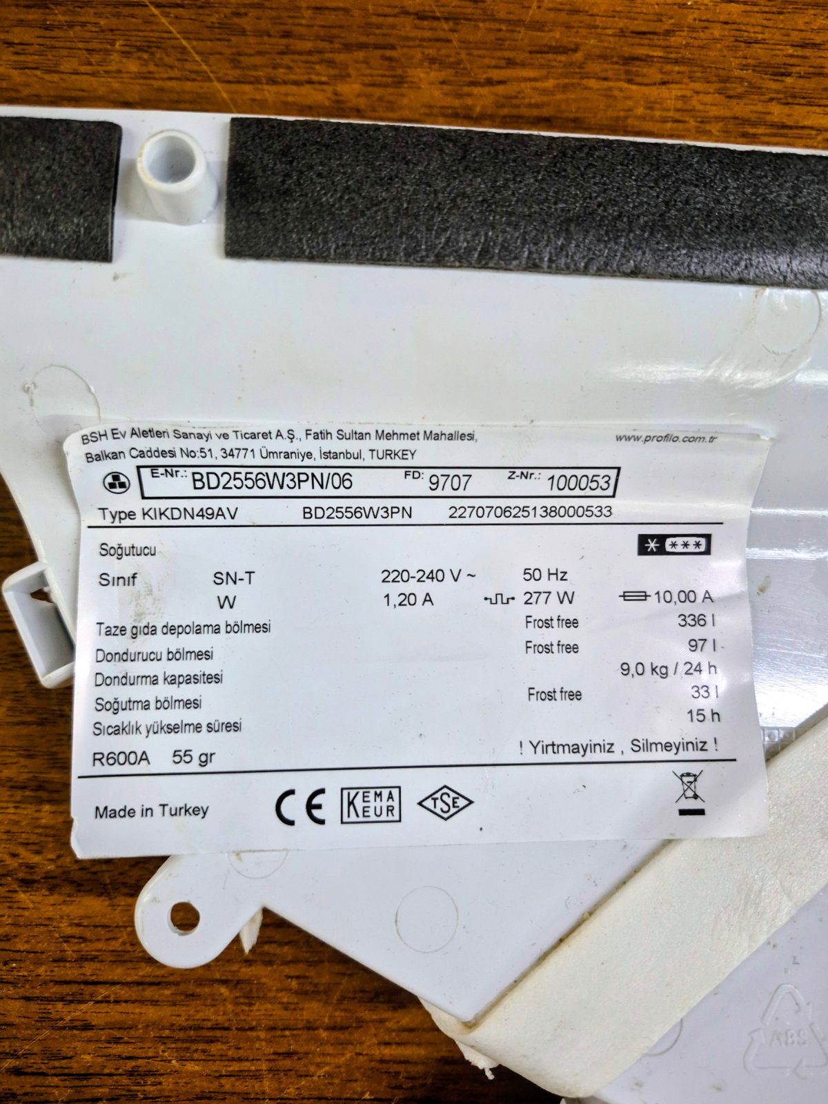 Profilo BD2556W3PN Buzdolabı Evaporatör Fan Motoru ve Kanalı — görsel 4