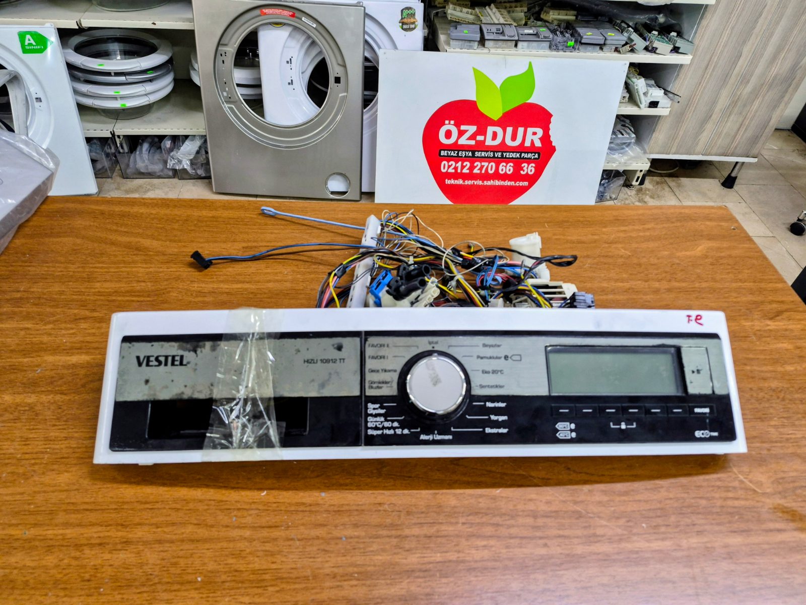 Vestel Hızlı 10912 TT Çamaşır Makinesi Ekran Kartı Panel Kablo Tesisatı Complete