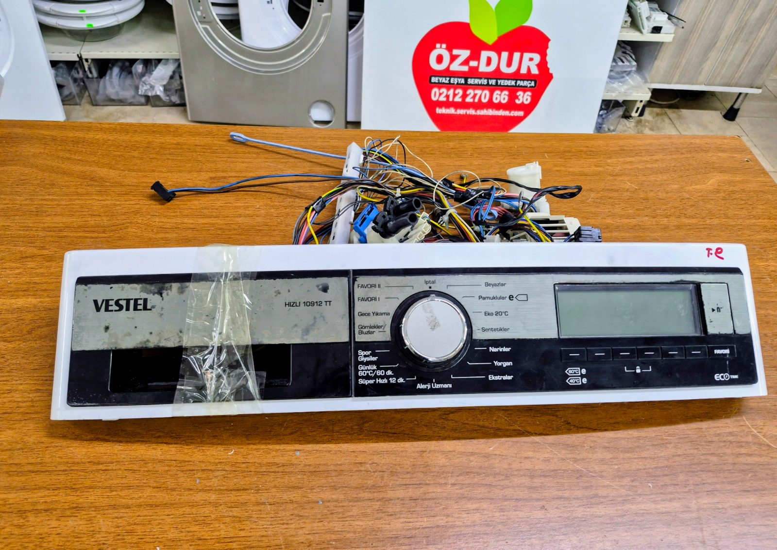 Vestel Hızlı 10912 TT Çamaşır Makinesi Ekran Kartı Panel Kablo Tesisatı Complete — görsel 2