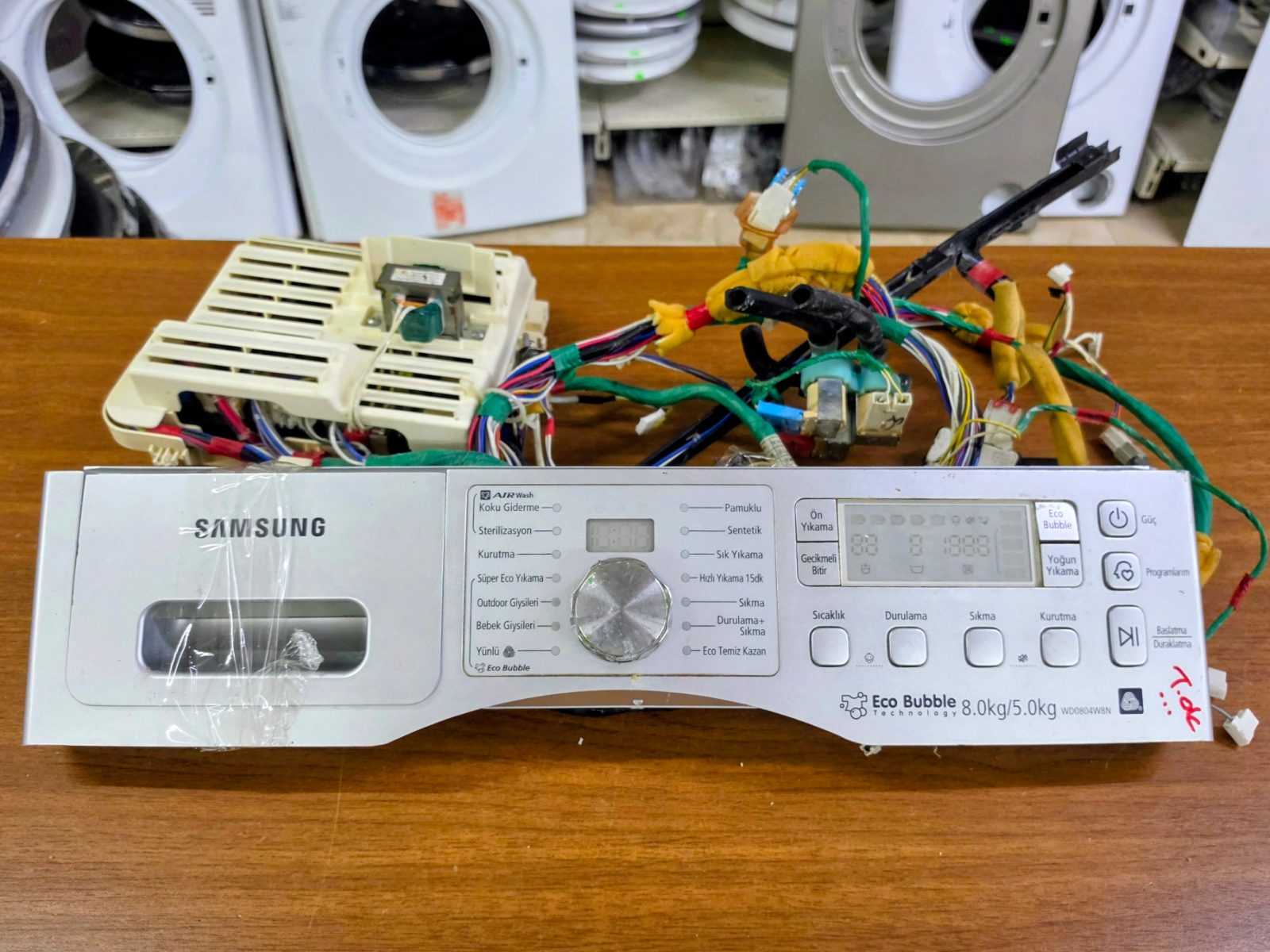 Samsung WD0804W8N Eco Bubble Komple Ön Panel ve Elektronik Kart Seti — görsel 2