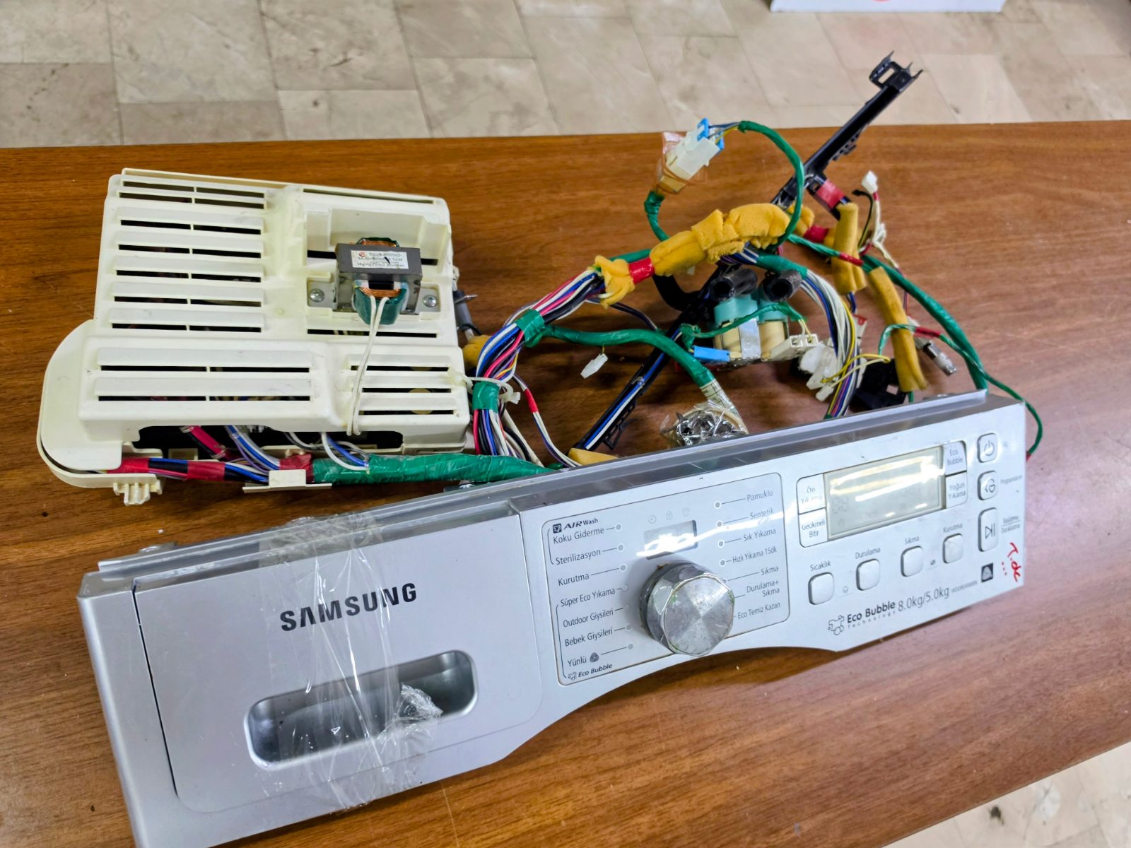 Samsung WD0804W8N Eco Bubble Komple Ön Panel ve Elektronik Kart Seti — görsel 3