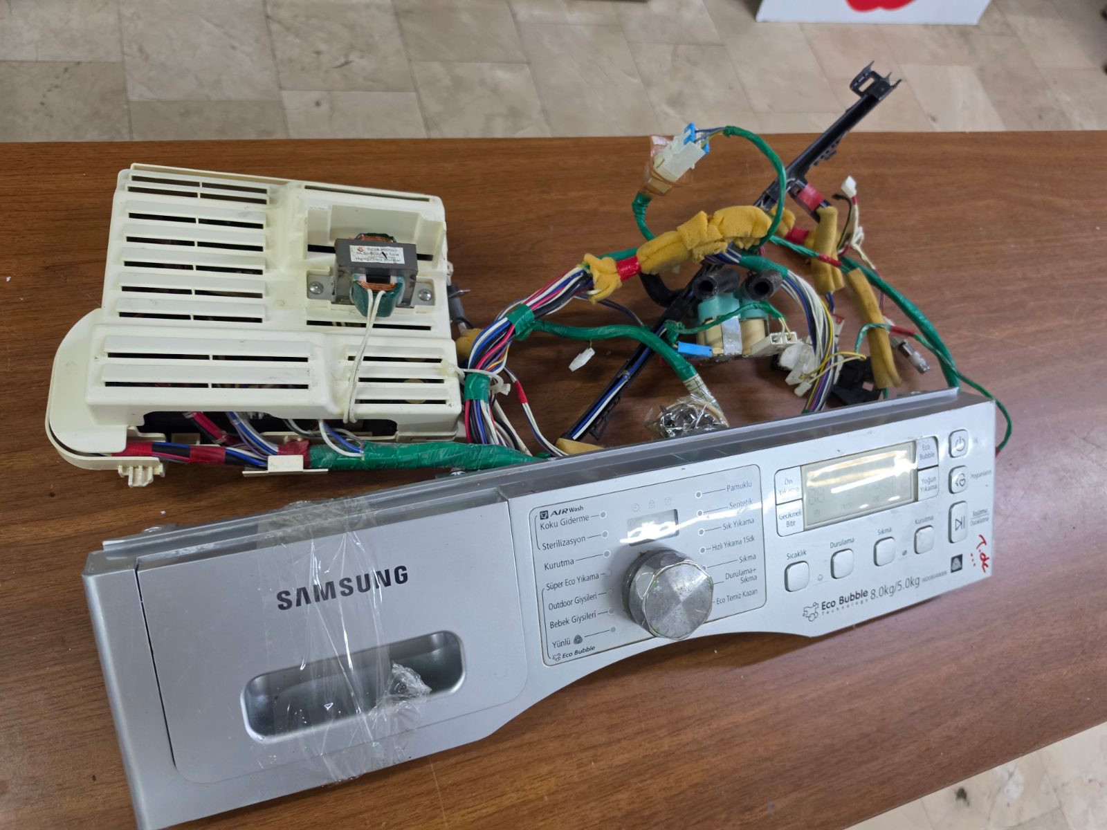 Samsung WD0804W8N Eco Bubble Komple Ön Panel ve Elektronik Kart Seti — görsel 7