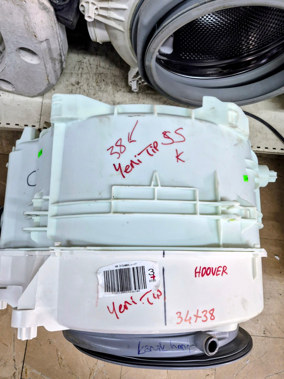 Hoover Çamaşır Makinesi Kazanı Komple Tambur ve Gövde Yeni Tip Orijinal Çıkma — görsel 6