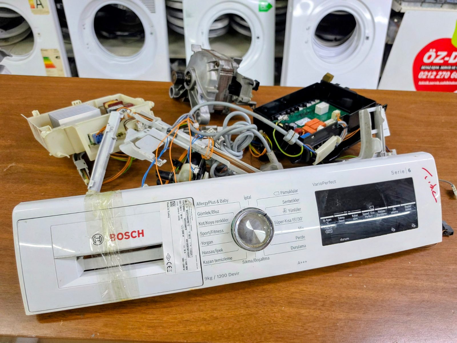 Bosch Serie 6 Çamaşır Makinesi Elektronik Kart, Panel ve Motor Seti (WAT24480TR/13)