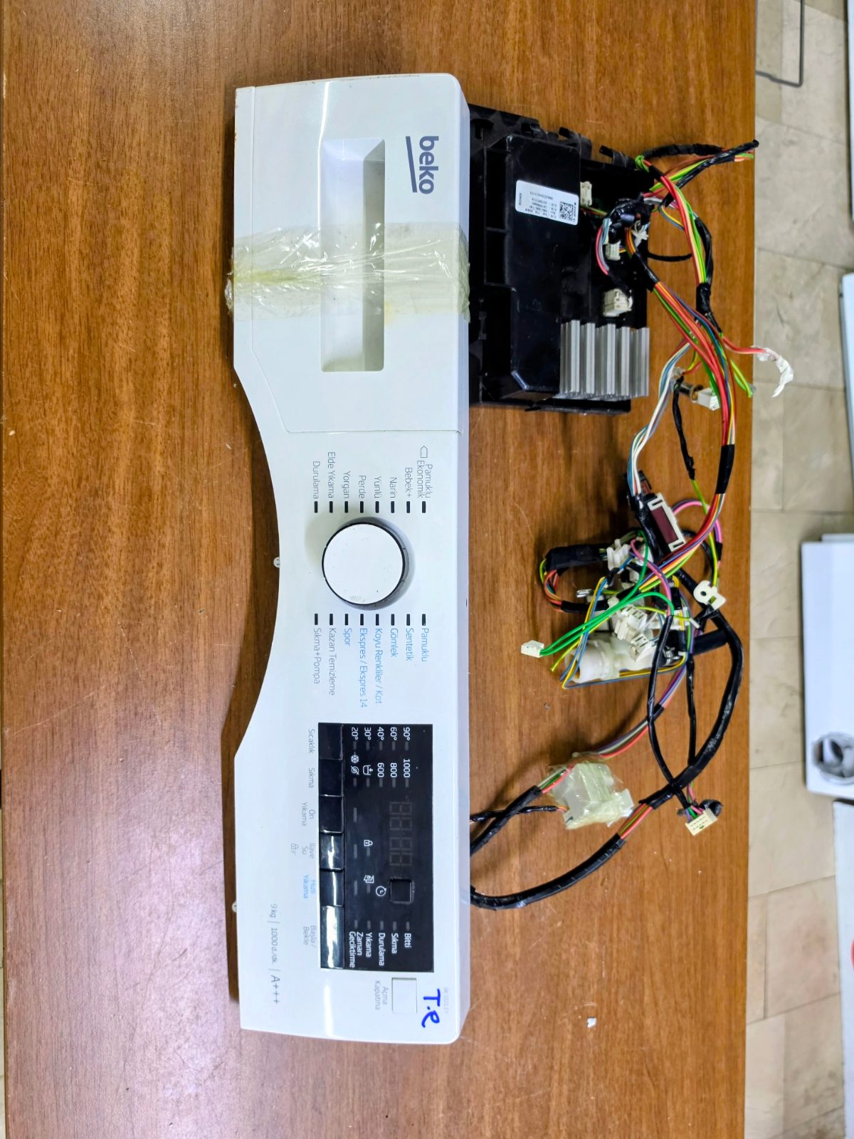 Beko 9 kg 1000 Devir Çamaşır Makinesi Ön Panel, Elektronik Beyin (Kart) ve Kablo Tesisatı Complete Set