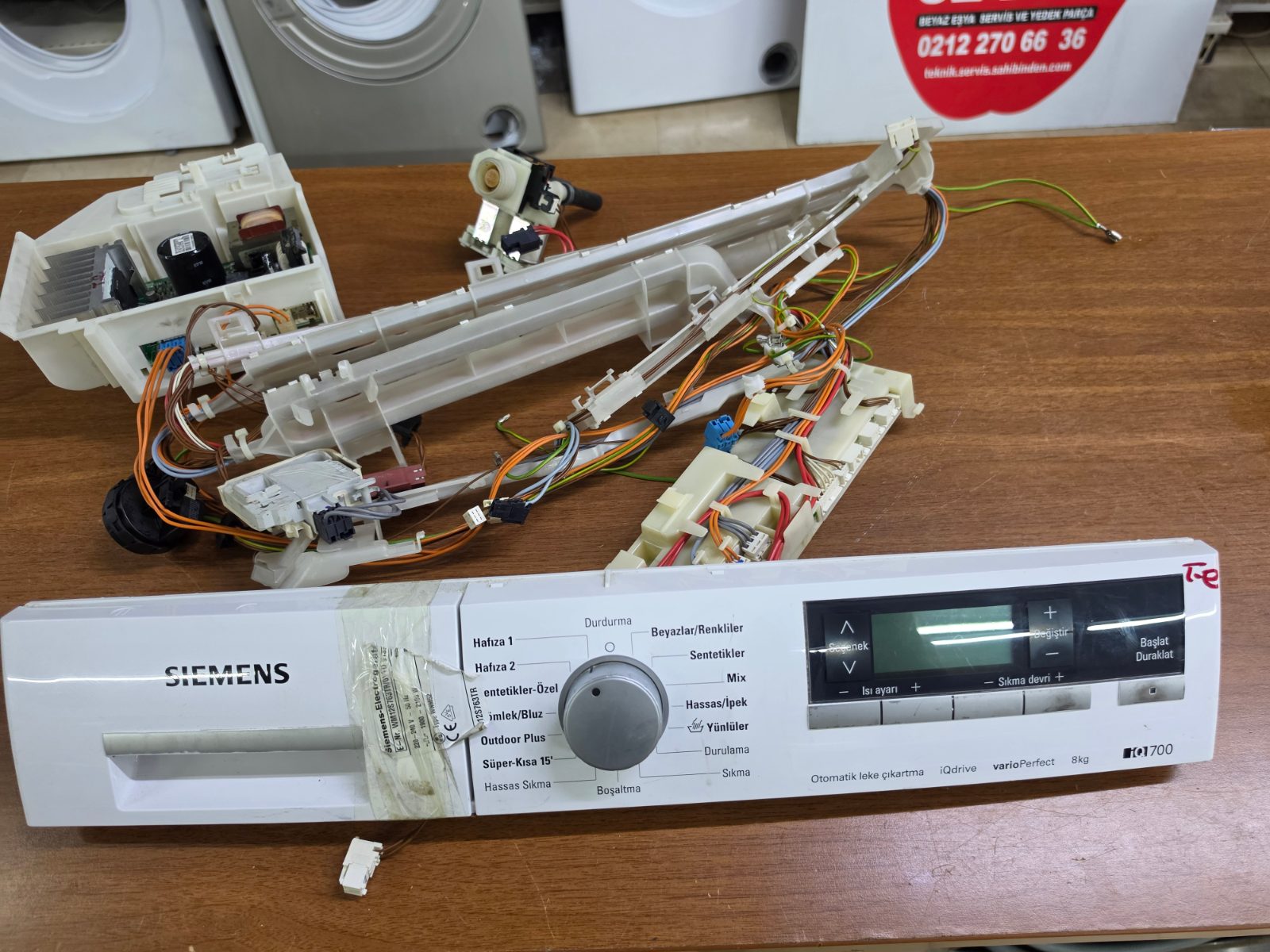 Siemens iQ700 Çamaşır Makinesi Ön Panel, Elektronik Kart ve Tesisat (WM12S763TR/01) — görsel 4