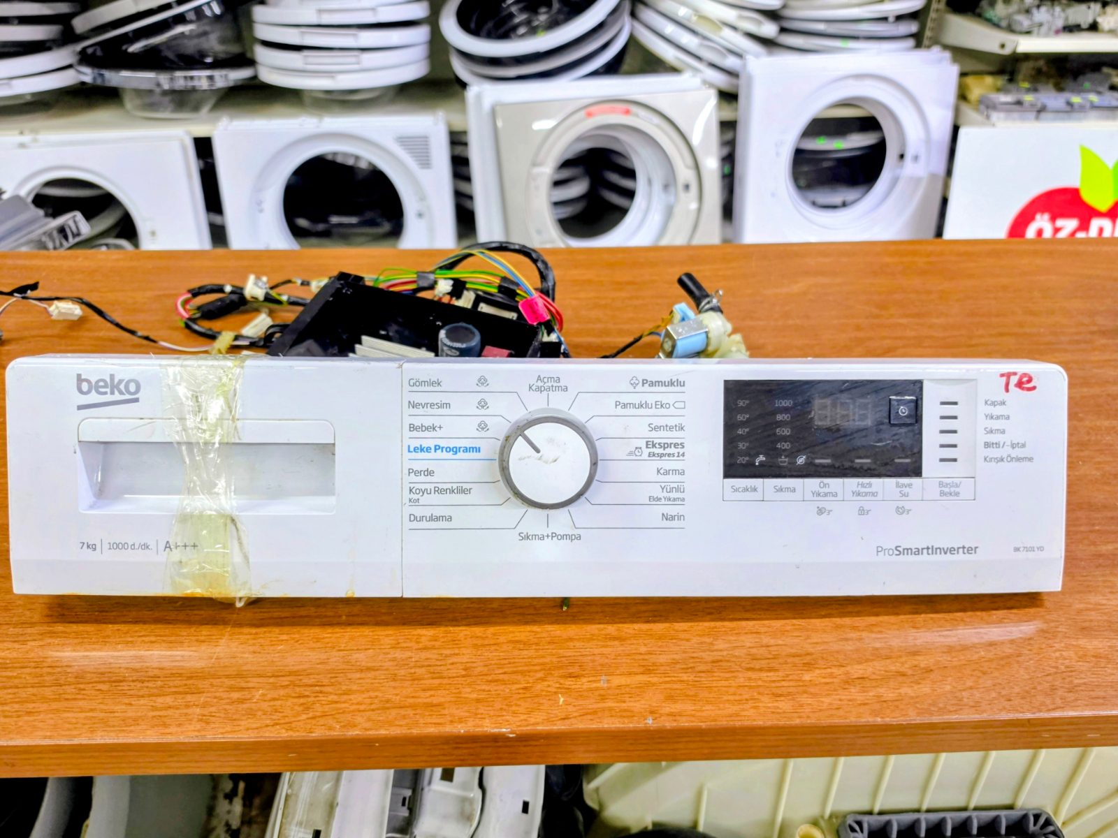 Beko BK 7101 YD Çamaşır Makinesi Ön Panel, Elektronik Kart ve Su Ventili (Komple Set) — görsel 1