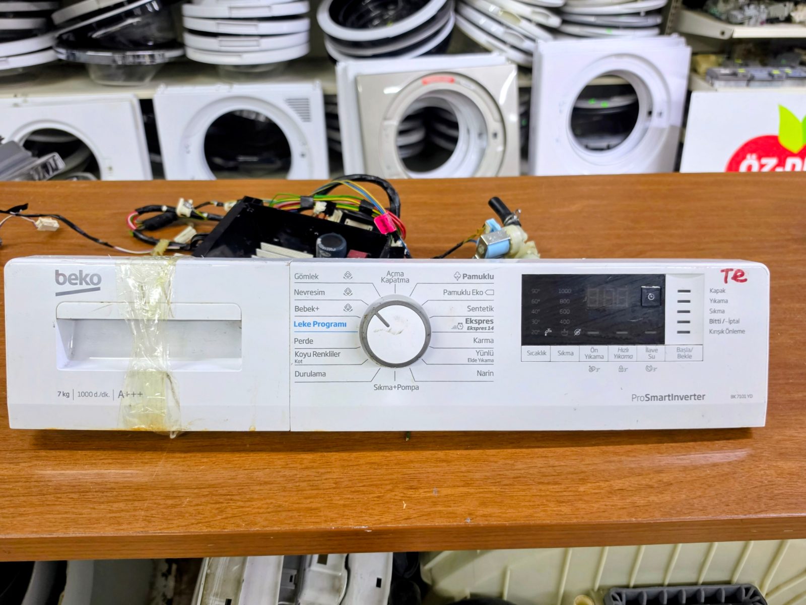 Beko BK 7101 YD Çamaşır Makinesi Ön Panel, Elektronik Kart ve Su Ventili (Komple Set) — görsel 4