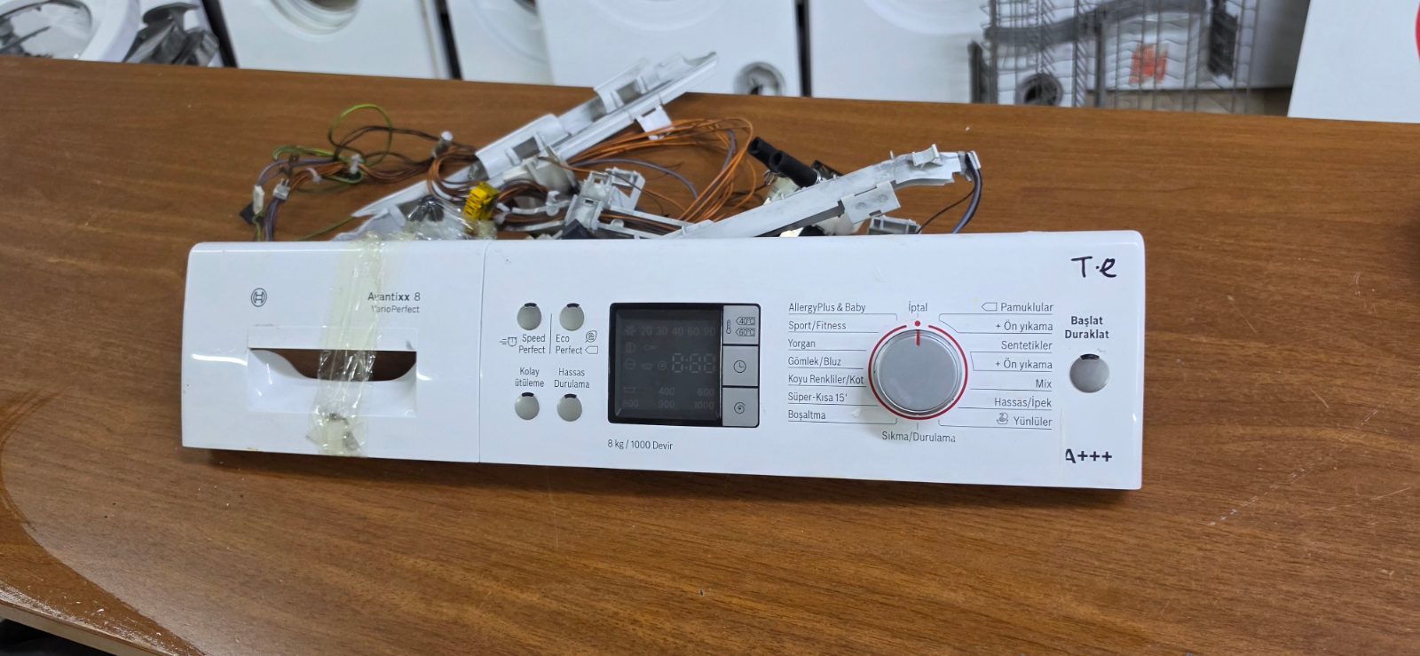 Bosch WAQ20480TR Çamaşır Makinesi Kartlı Ön Panel - Test Edilmiş Orijinal ​Bosch Avantixx 8 VarioPerfect WAQ20480TR Komple Ön Panel (Yazılımlı Kart) — görsel 7