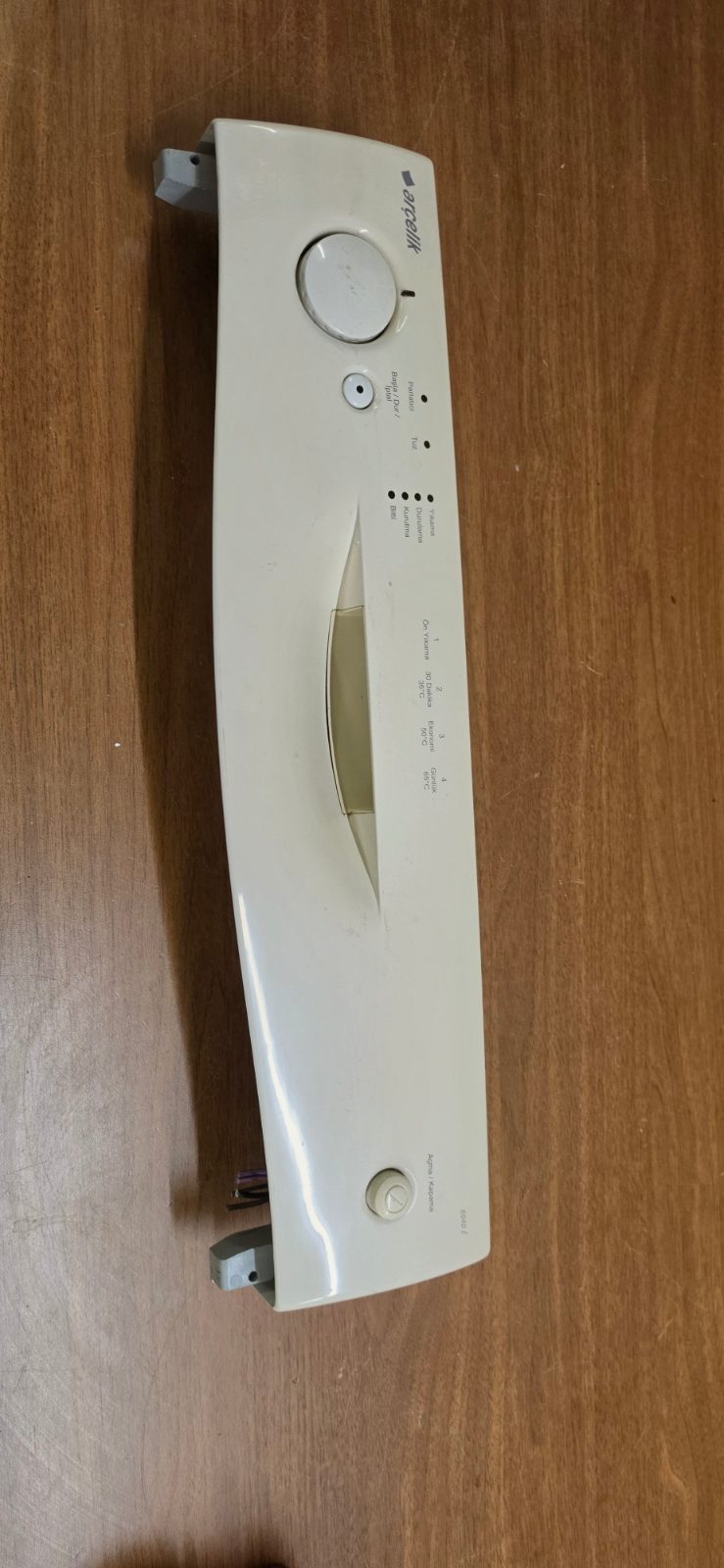 Arçelik 6040 E Bulaşık Makinesi Ön Paneli / Kontrol Paneli (Orijinal) — görsel 5