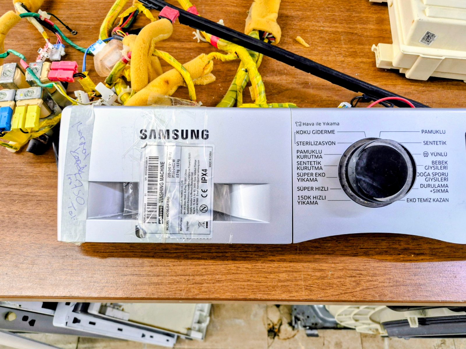 Samsung WD90J6410AS EcoBubble Kurutmalı Çamaşır Makinesi Komple Ön Panel + Ana Kart + Kablo Tesisatı — görsel 3