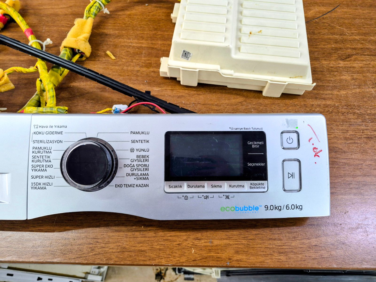 Samsung WD90J6410AS EcoBubble Kurutmalı Çamaşır Makinesi Komple Ön Panel + Ana Kart + Kablo Tesisatı — görsel 4