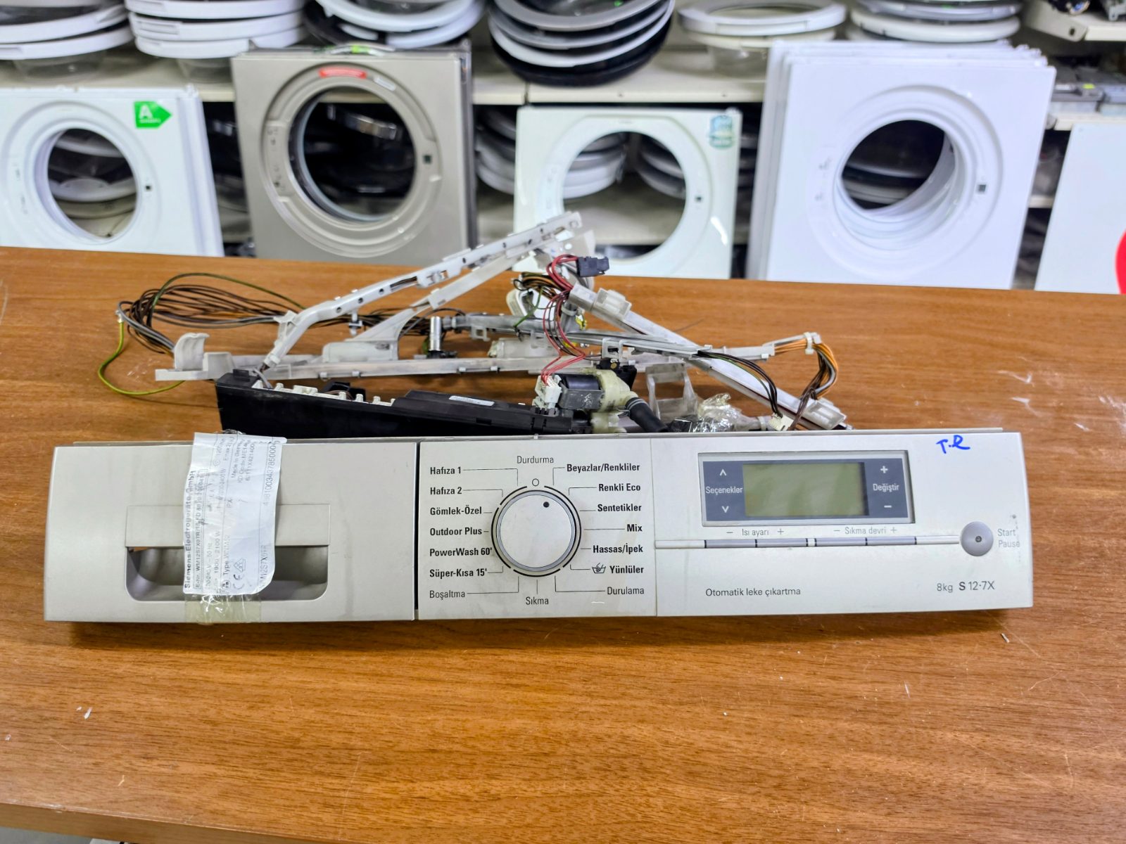 Siemens WM12S7X0TR 8 kg 1200 Devir Çamaşır Makinesi Ön Panel, Kart ve Tesisat Seti — görsel 1