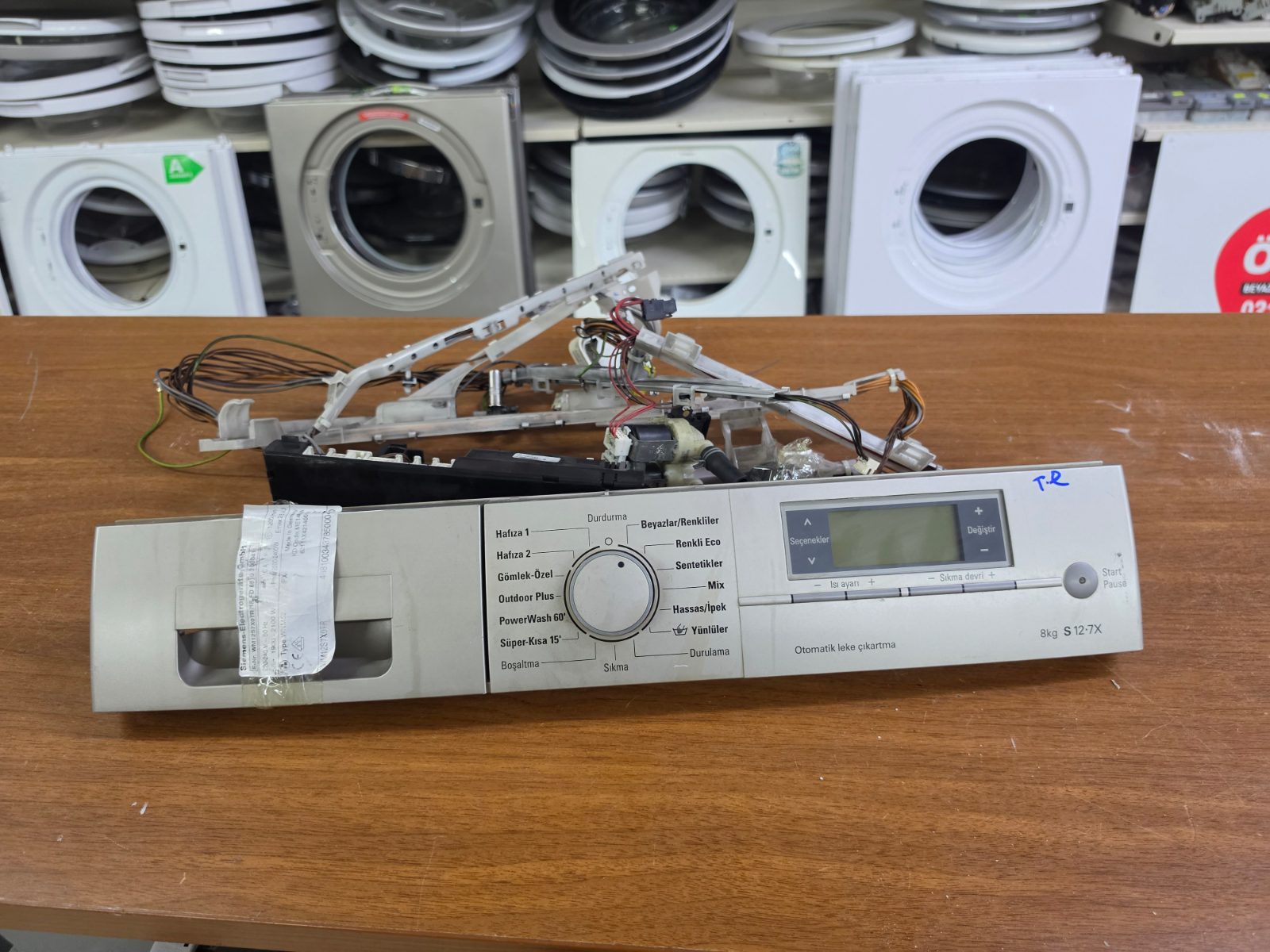 Siemens WM12S7X0TR 8 kg 1200 Devir Çamaşır Makinesi Ön Panel, Kart ve Tesisat Seti — görsel 3