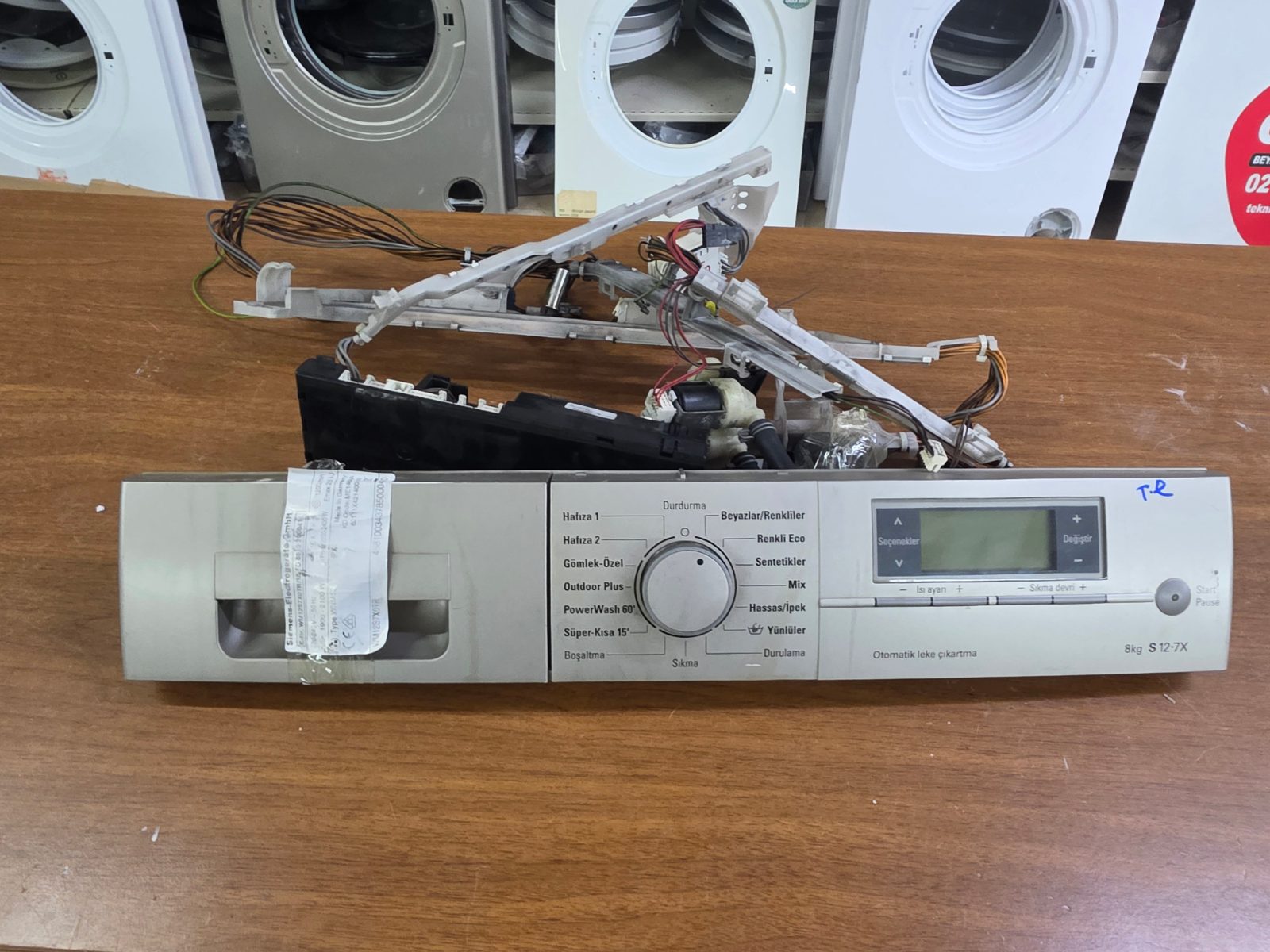 Siemens WM12S7X0TR 8 kg 1200 Devir Çamaşır Makinesi Ön Panel, Kart ve Tesisat Seti — görsel 7