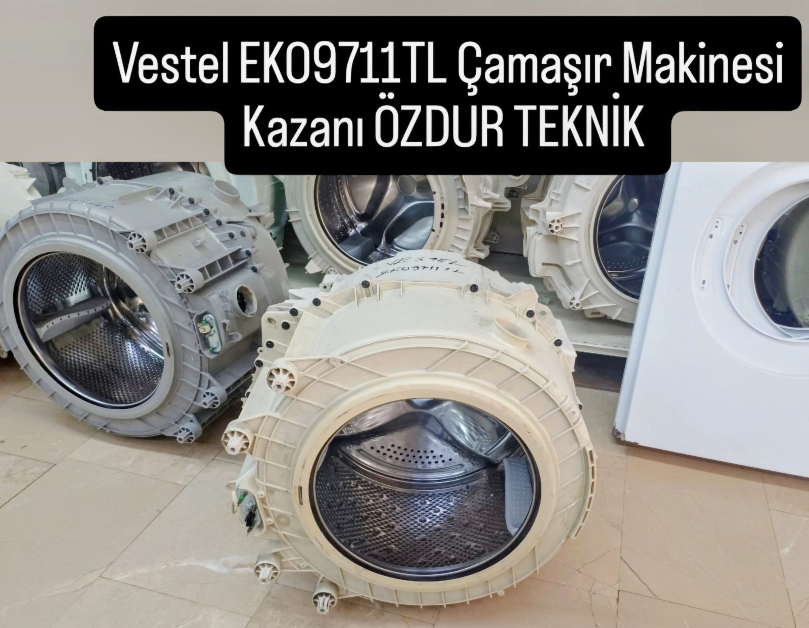 Vestel Eko 9711 TL / 9111 TL Çamaşır Makinesi Komple Kazan Grubu (Kazan + Tambur) — görsel 1