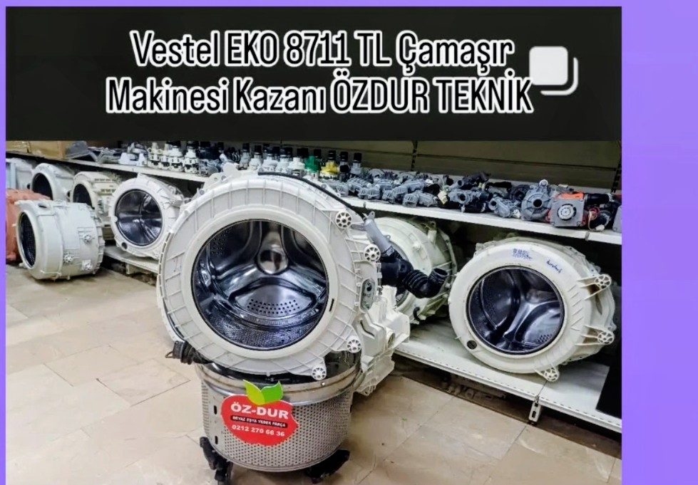 Vestel Eko 9711 TL / 9111 TL Çamaşır Makinesi Komple Kazan Grubu (Kazan + Tambur) — görsel 3