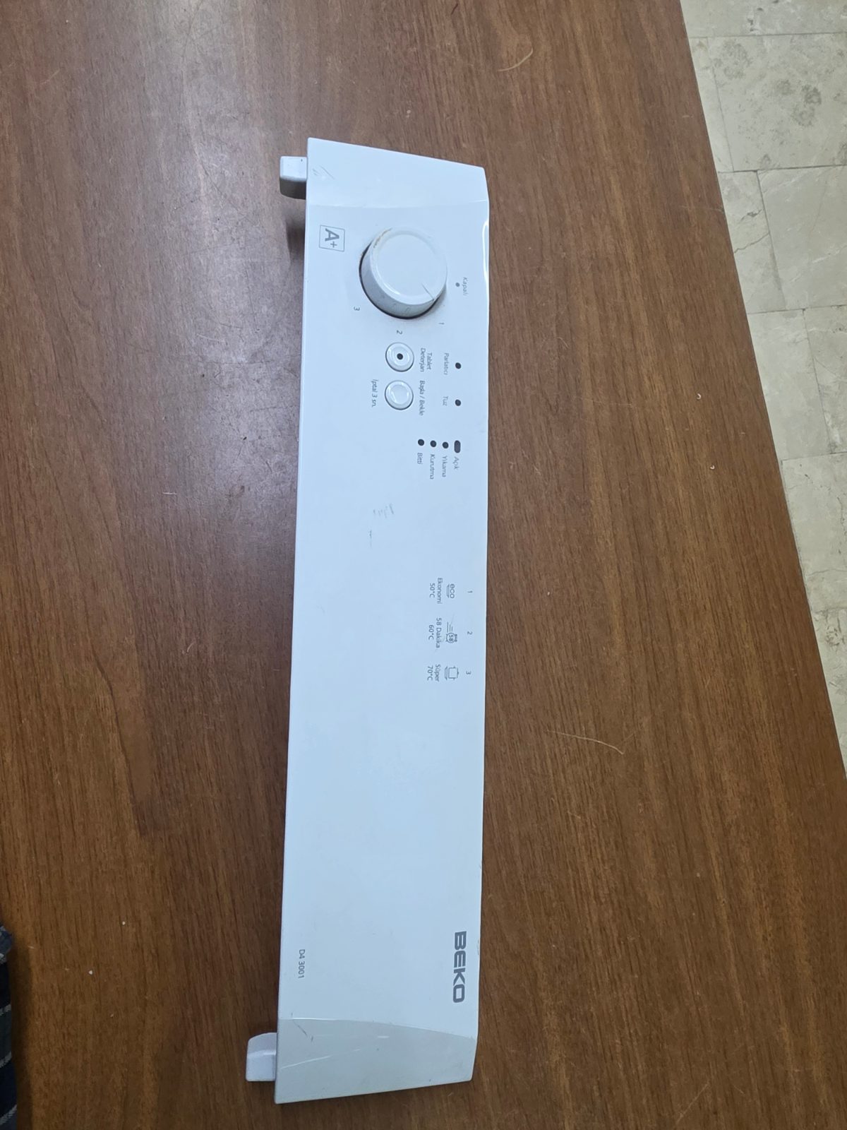 Beko D4 3001 Bulaşık Makinesi Ön Kontrol Paneli - Temiz / Orjinal Çıkma — görsel 10