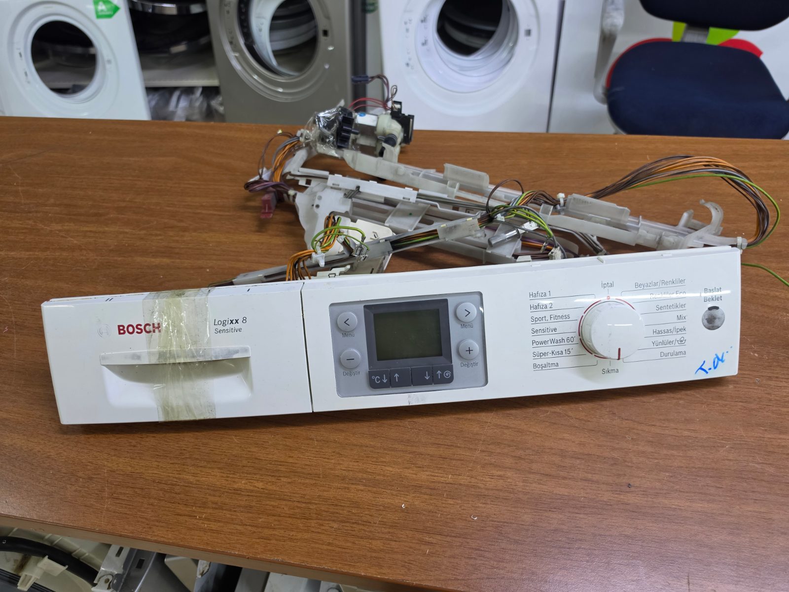 Bosch Logixx 8 Sensitive Çamaşır Makinesi Ön Panel, Ekran Kartı ve Kablo Tesisatı (Özdur Yedek Parça) — görsel 3