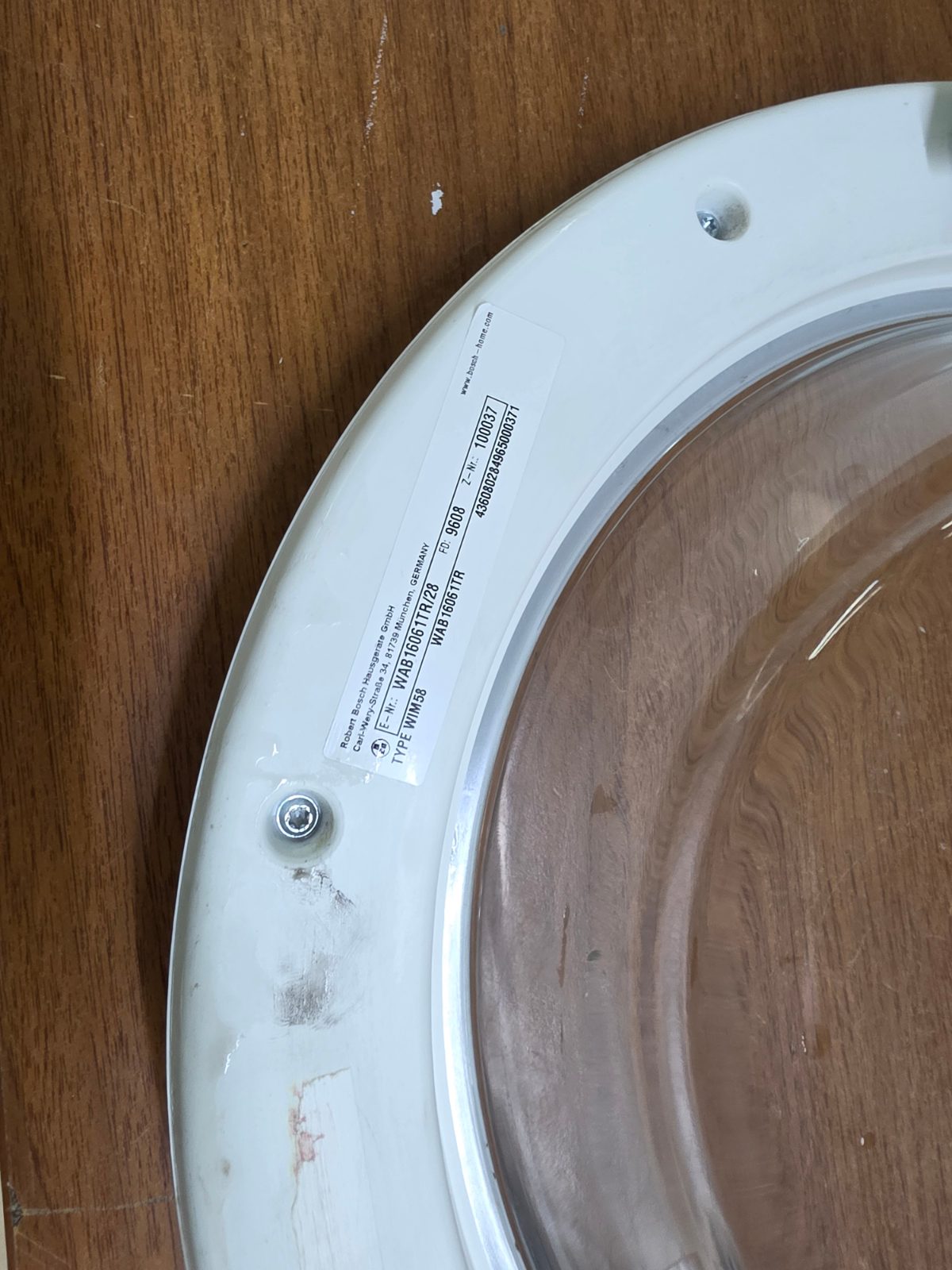 Bosch WAB16061TR/28 Çamaşır Makinesi Ön Kapağı Komple (Orijinal) — görsel 4