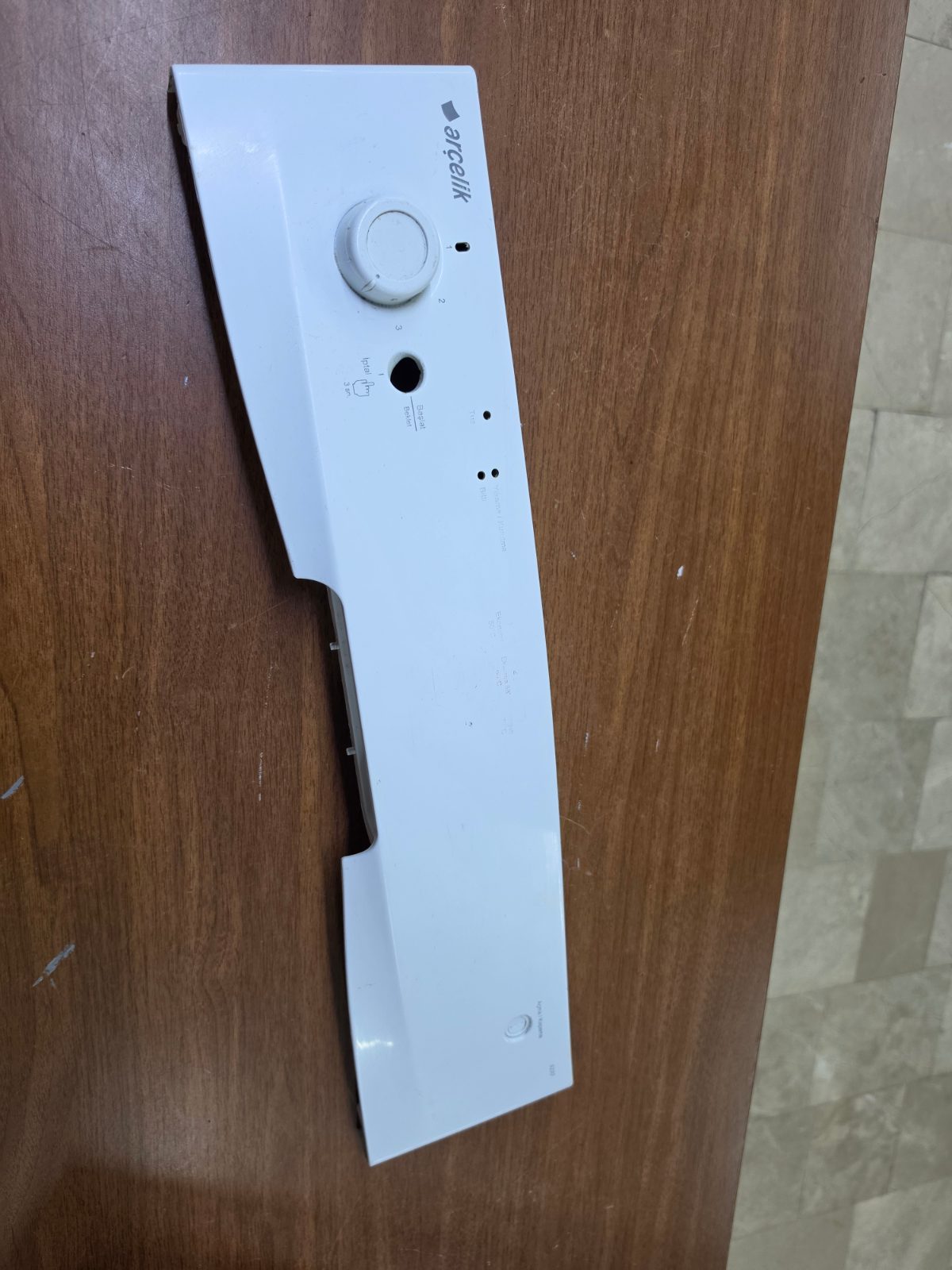 İkinci El Arçelik 6230 Bulaşık Makinesi Ön Kontrol Paneli Plastiği (Beyaz) — görsel 2