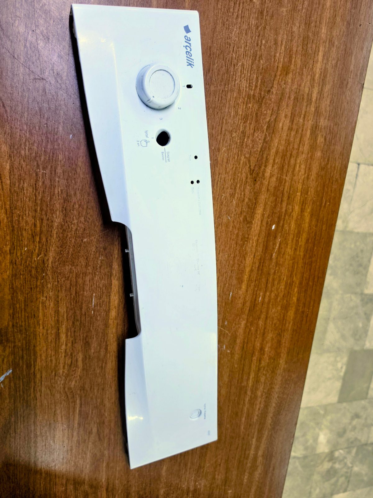 İkinci El Arçelik 6230 Bulaşık Makinesi Ön Kontrol Paneli Plastiği (Beyaz) — görsel 3