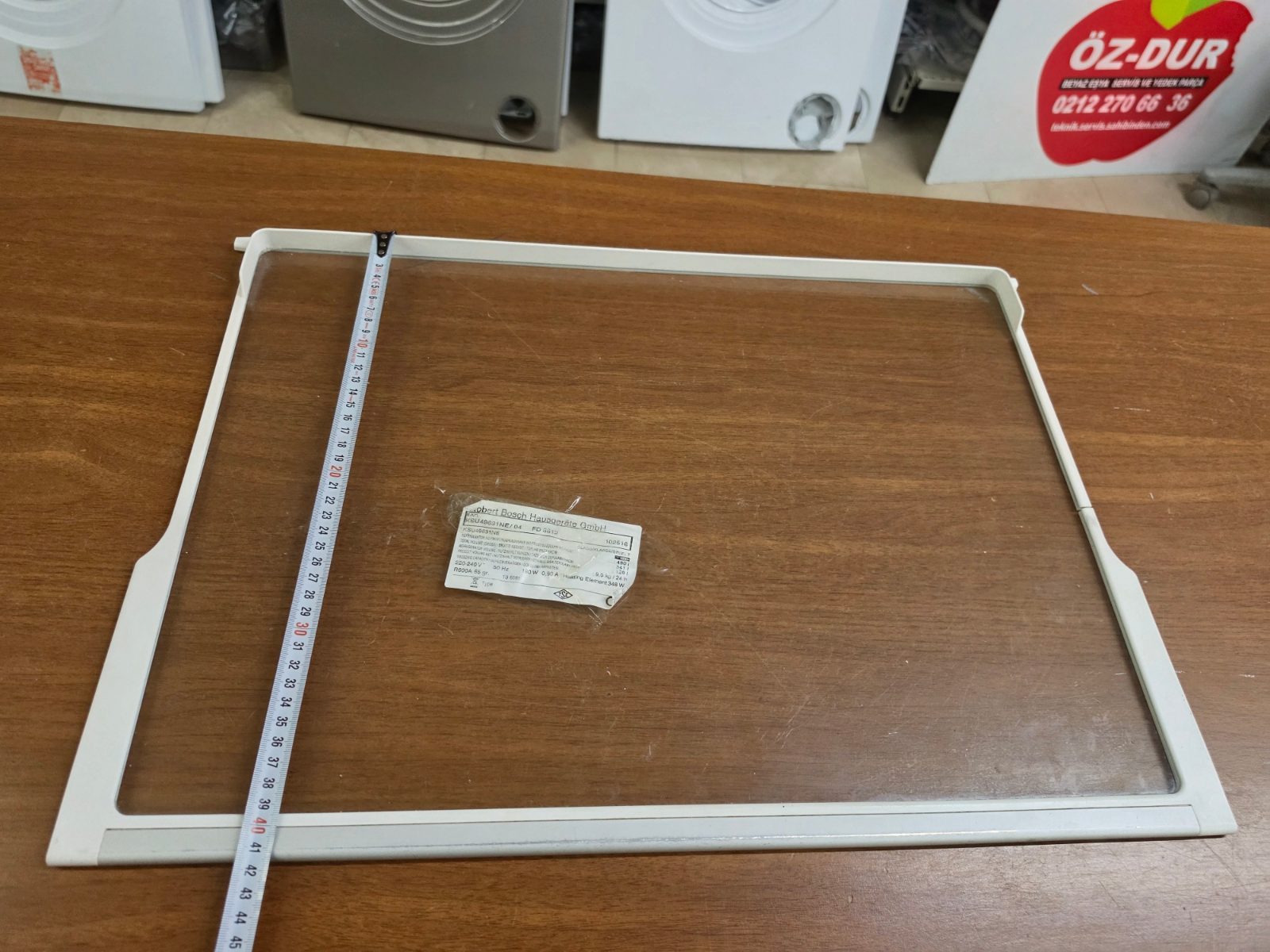 Bosch KSU49631NE Orijinal Buzdolabı Cam Rafı - Çıkma 2. El / Özdur Teknik Gültepe — görsel 2
