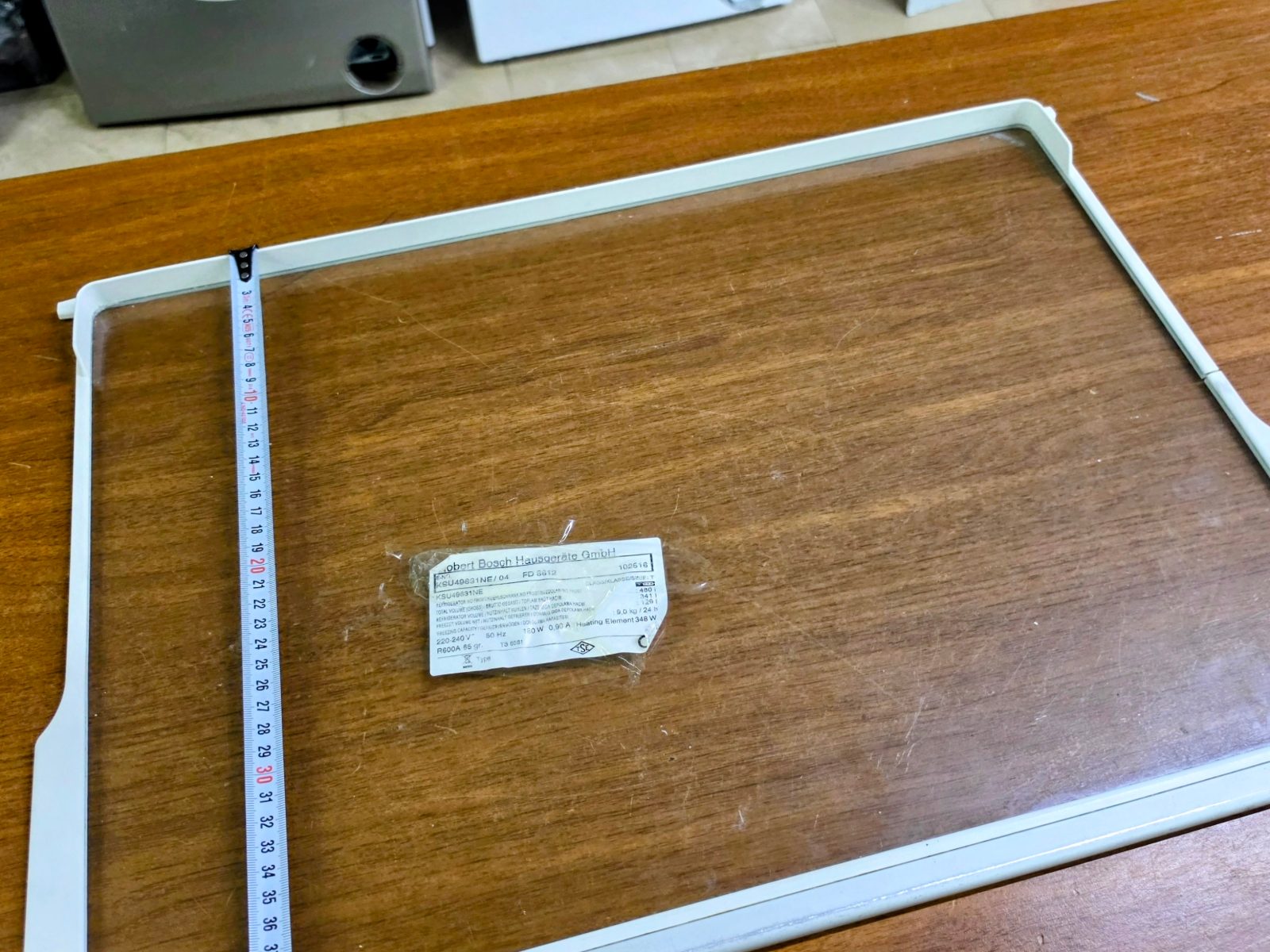 Bosch KSU49631NE Orijinal Buzdolabı Cam Rafı - Çıkma 2. El / Özdur Teknik Gültepe — görsel 3