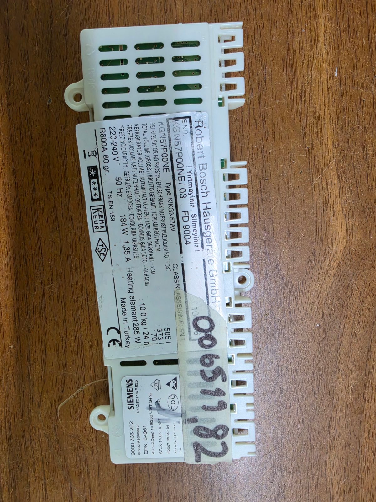 Bosch - Siemens No-Frost Buzdolabı Elektronik Kart / Kartı (00651182 - KGN57P00NE) 2.el Çıkma — görsel 2
