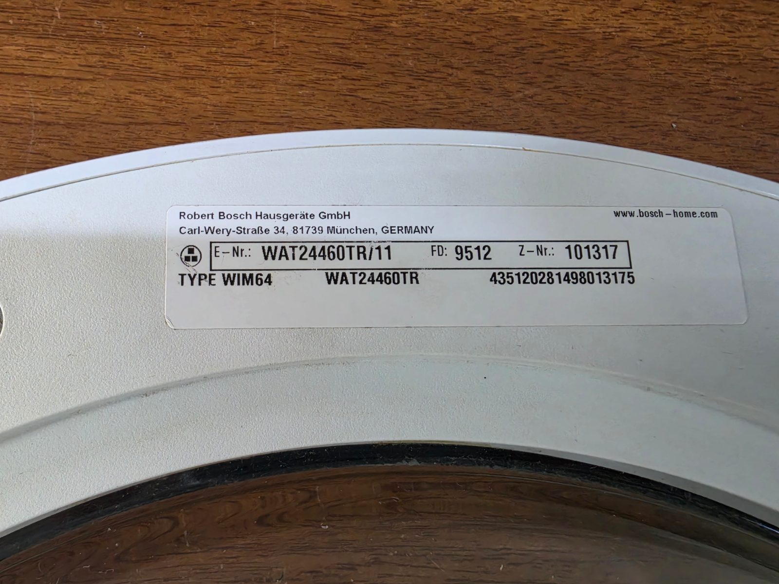 SERİE 4 SERİE 6 WAT24460TR - Bosch / Siemens Çamaşır Makinesi Ön Kapak (Orijinal 2. El Çıkma) — görsel 6