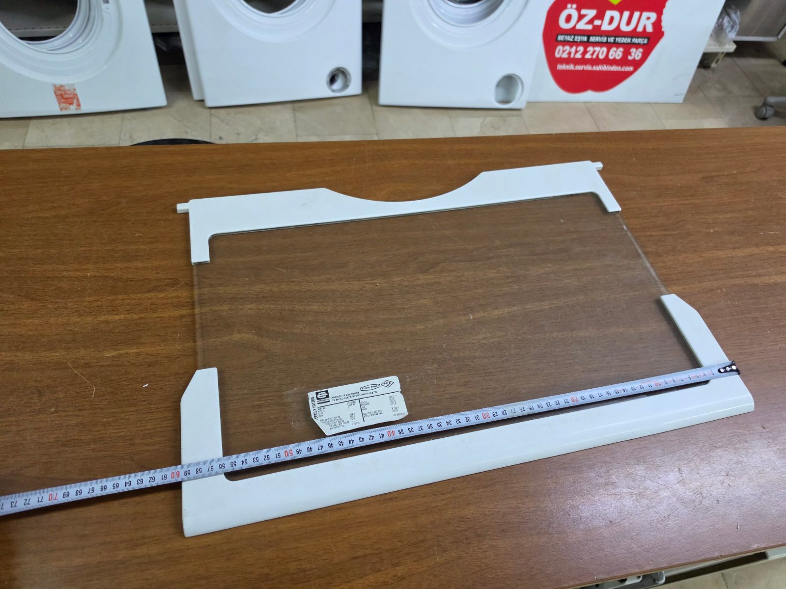 Arçelik 5034 NF Buzdolabı Çıkma Orijinal Cam Raf / Genişlik: 63.5 cm — görsel 6
