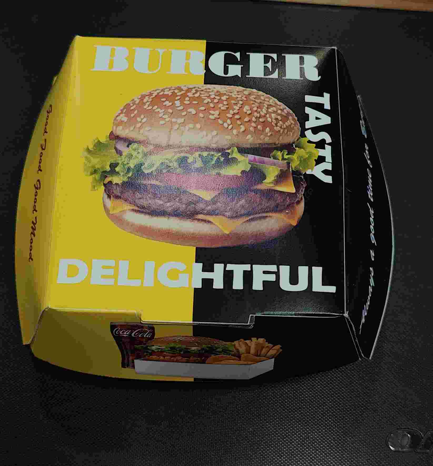 Burger box clamshell printed 