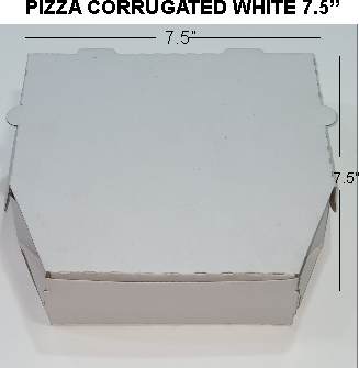 Pizza corrugated white 7.5"