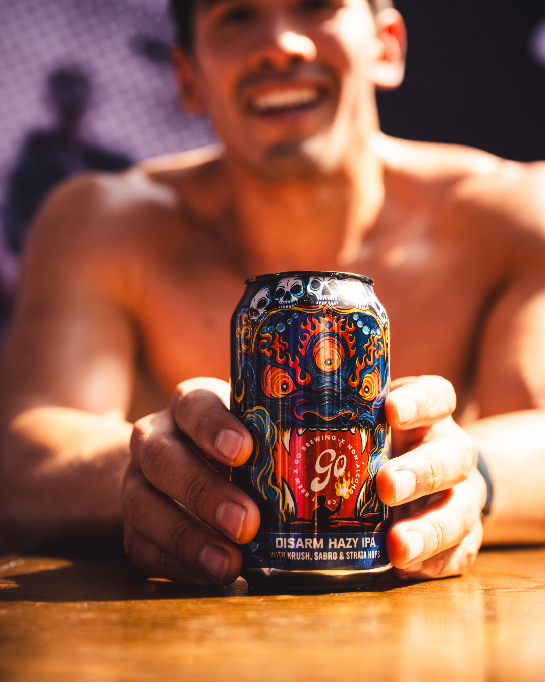 Go Brewing Disarm can — the HYROX athlete pour