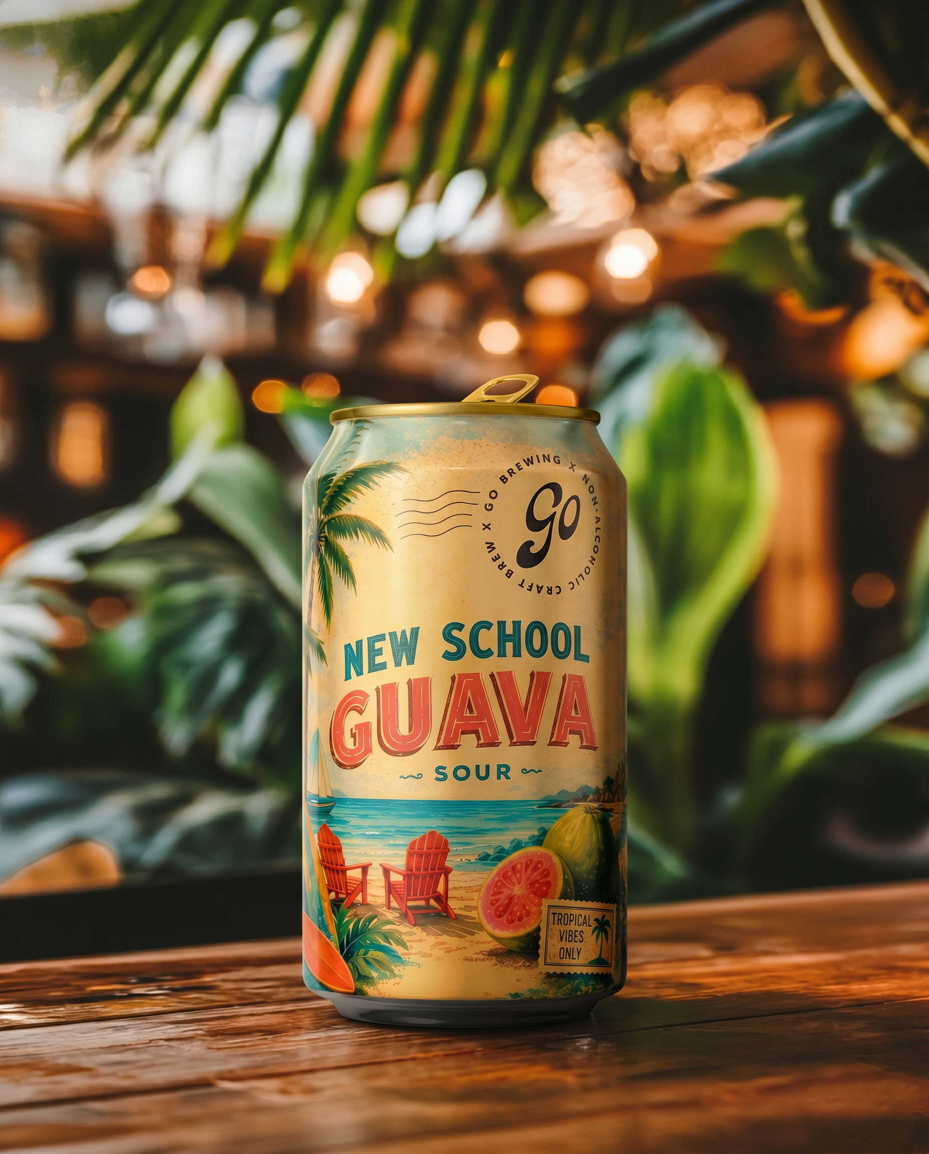 New School Sour Guava can — Go Brewing beer of the month
