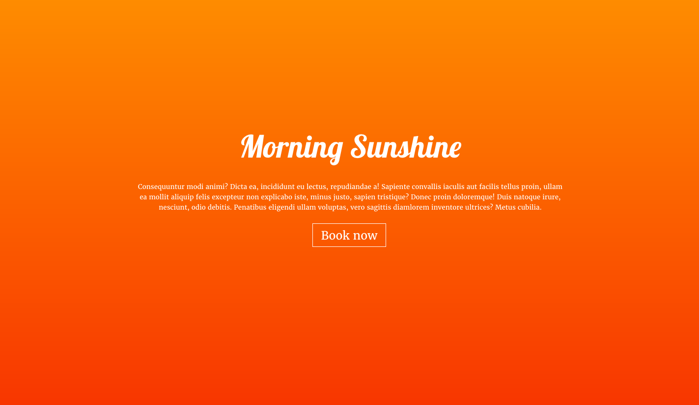 Morning sunshine