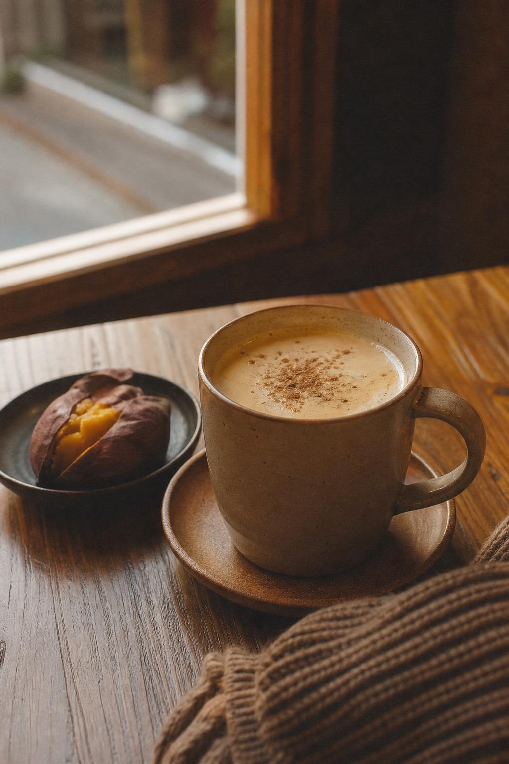 Winter Roasted Sweet Potato Latte