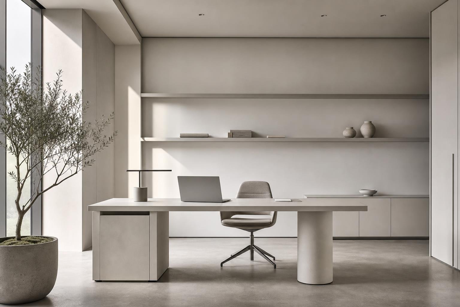 An off-white workspace symbolizing the Finout project
