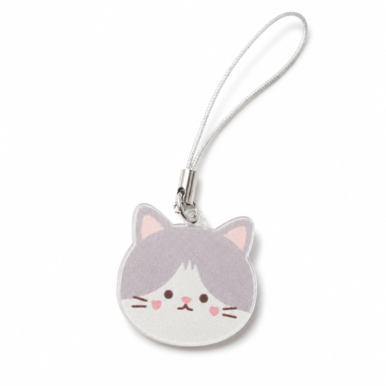 Gatito gris/café y blanco