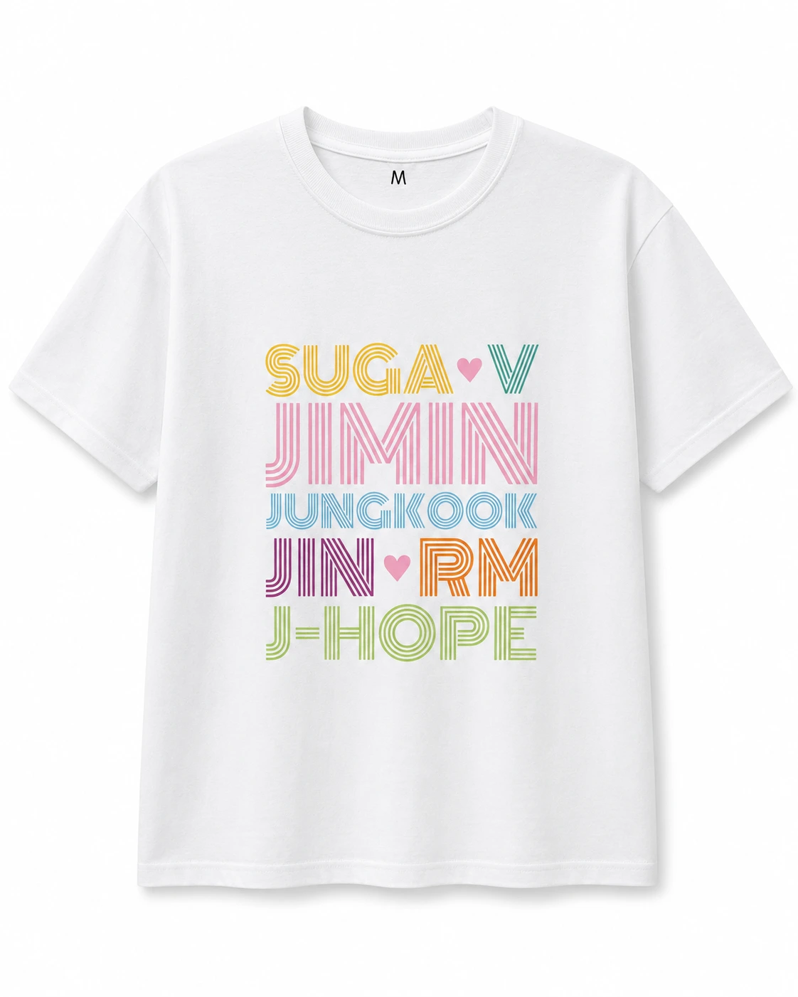 BTS estampado nombres integrantes