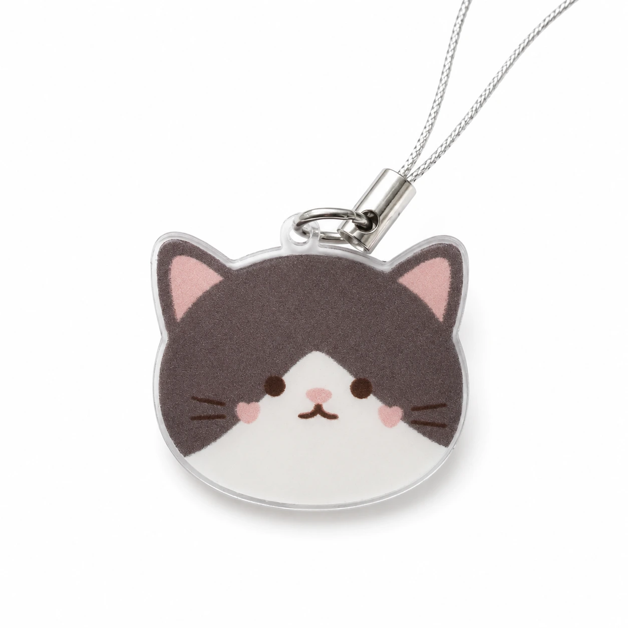 Gatito gris claro con blanco