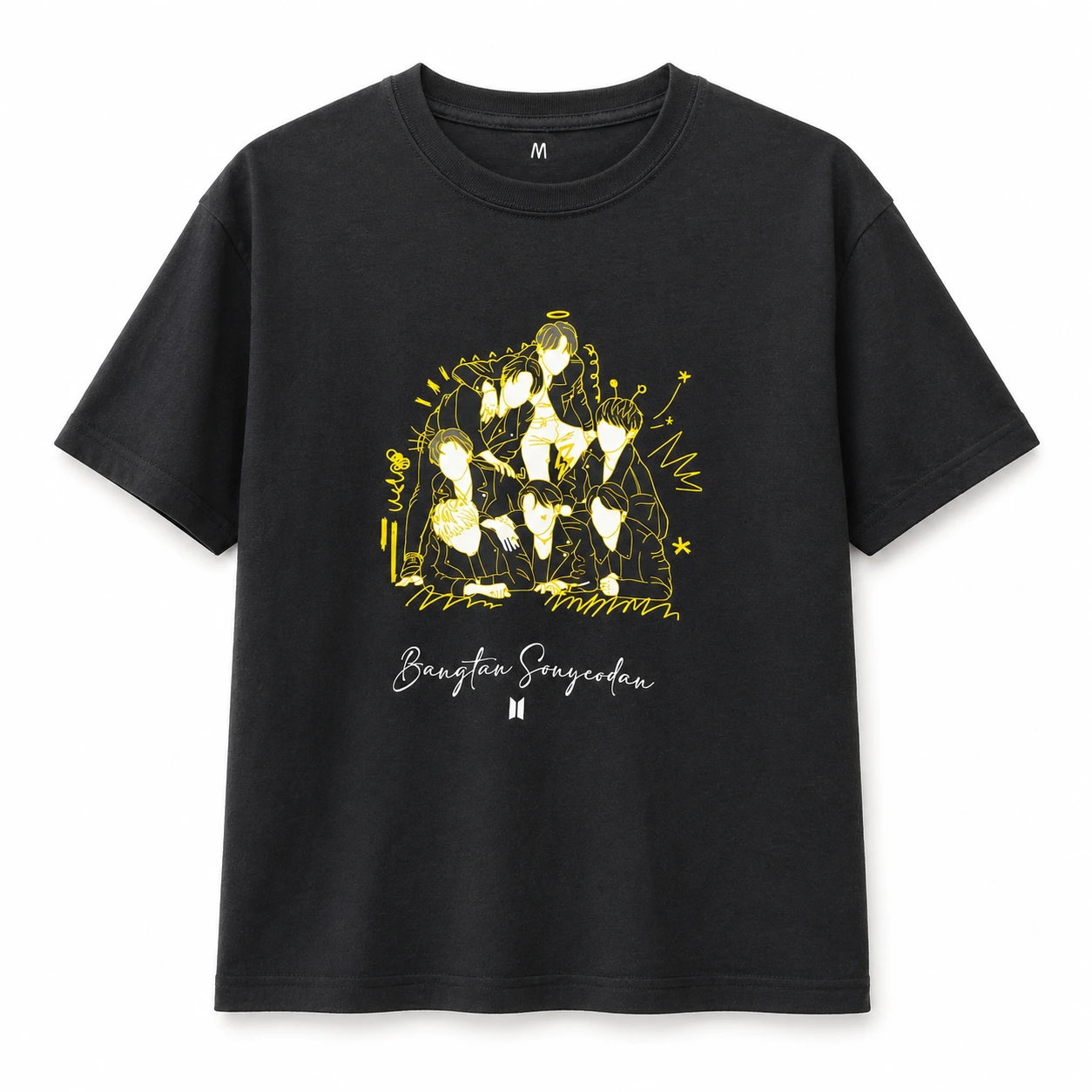 BTS estampado contorno del grupo