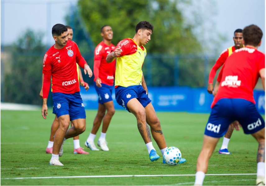 Bahia encerra preparação para enfrentar o Corinthians e pode promover estreia de Alejo Vélez na Arena Fonte Nova