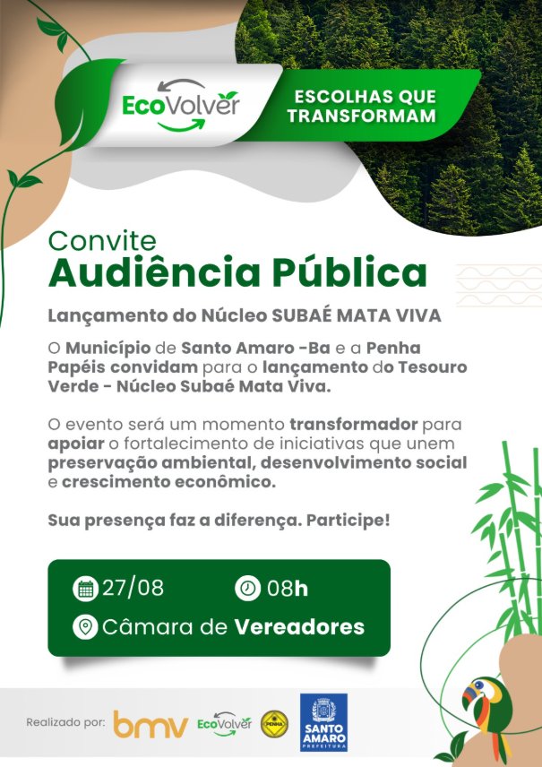 Projeto une meio ambiente e desenvolvimento sustentável em Santo Amaro