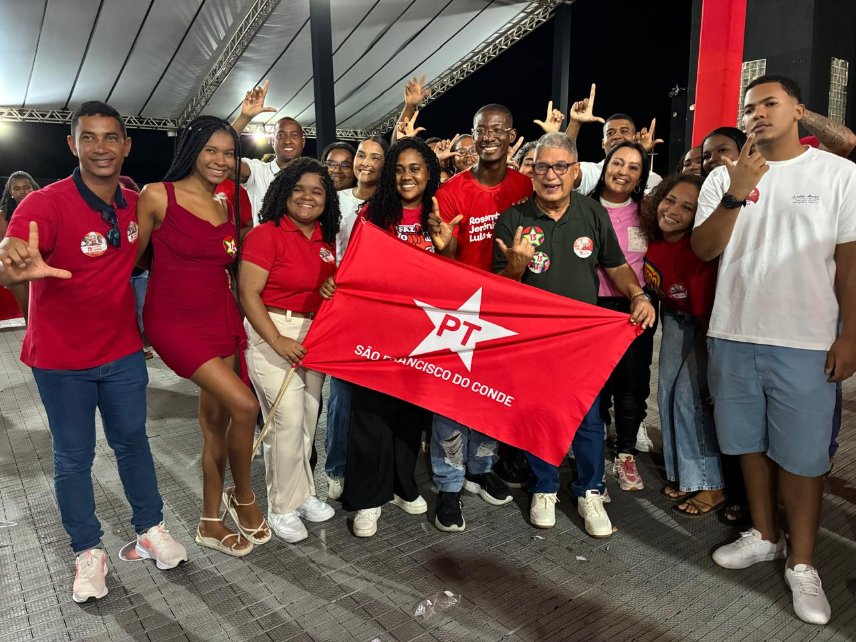Juventude de São Francisco do Conde participa de encontro com chapa majoritária do PT e reforça apoio à reeleição de Jerônimo