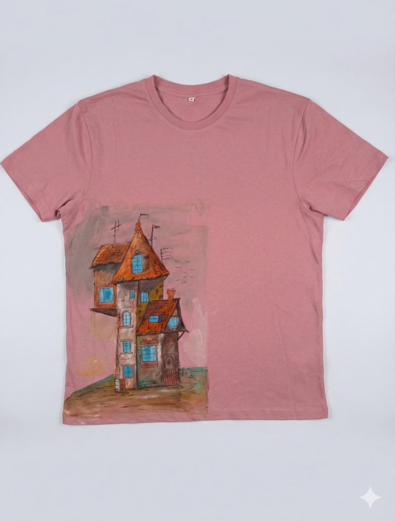tshirt crew neck FLEMINGO XL — Handpainted by Paherao