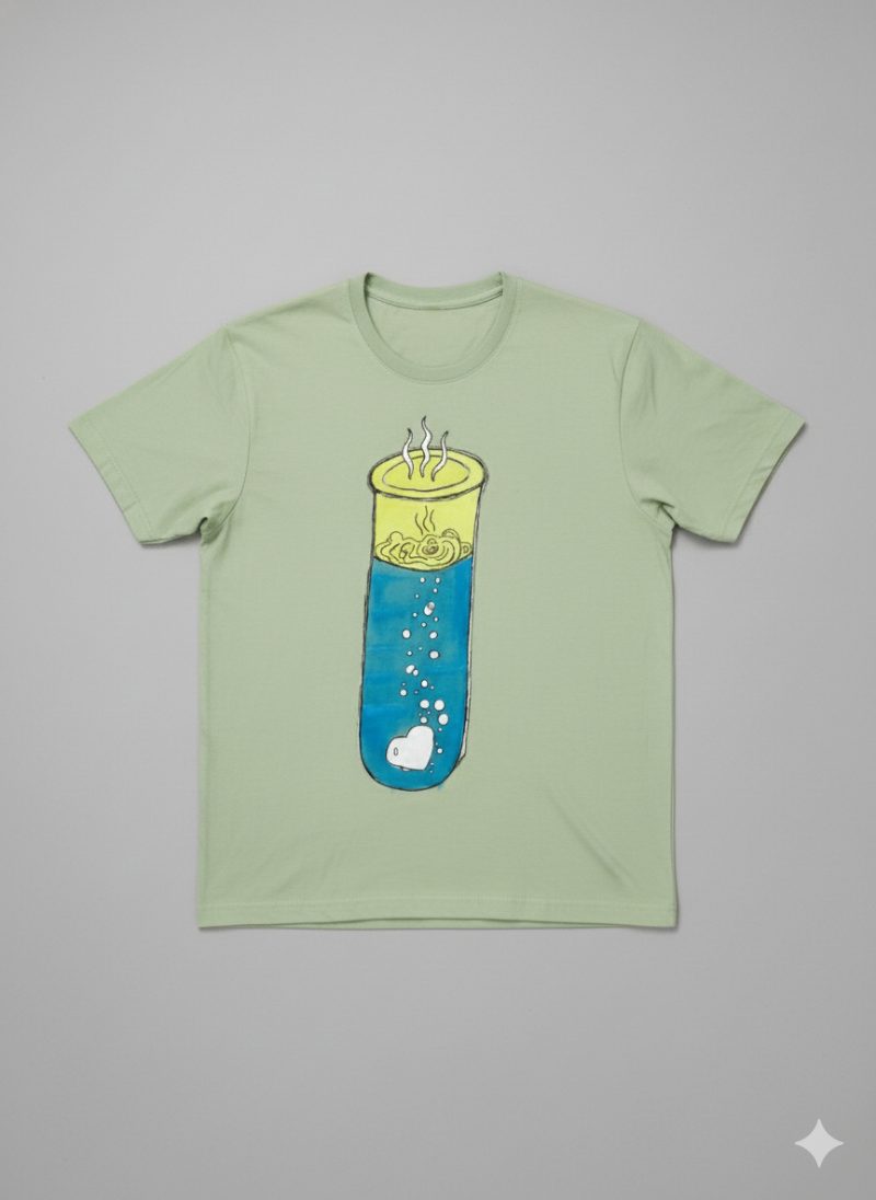tshirt crew neck JADE M — Handpainted by Paherao