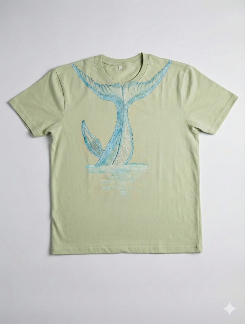 tshirt crew neck jade m — Handpainted by Paherao