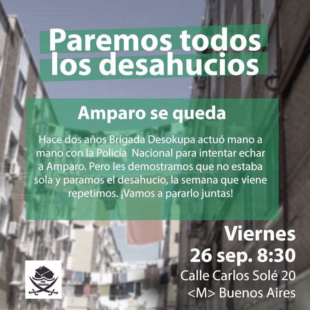  ¡Amparo se queda! Convocamos para este viernes