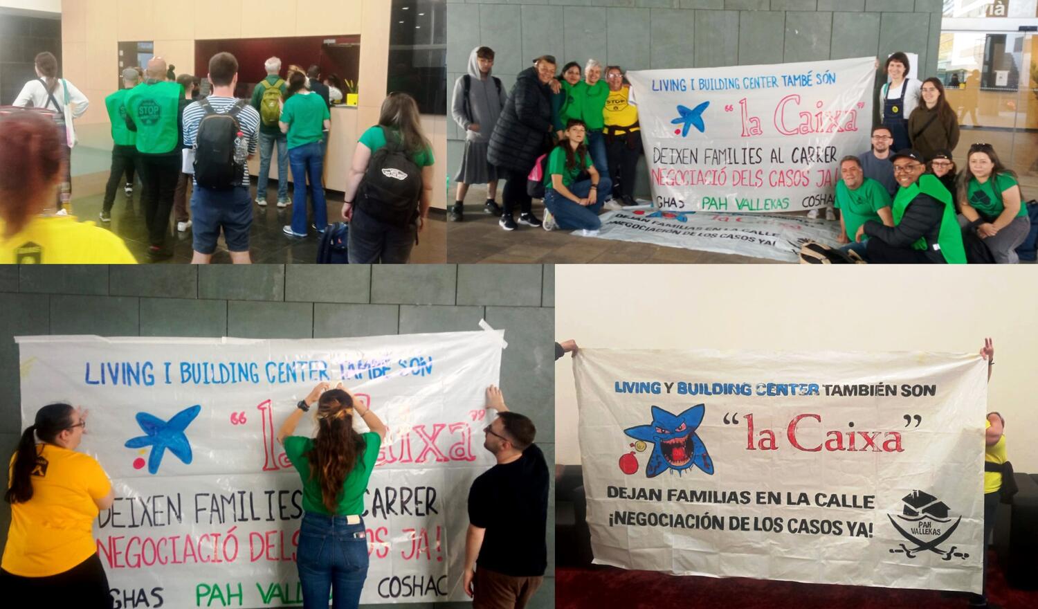 Caixabank se esconde, nosotras damos la cara: Crónica de nuestra acción en Building Center